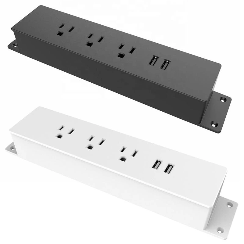 High End Recessed Socket with 3 AC Ports Desktop Power Socket Outlet Power Socket With USB