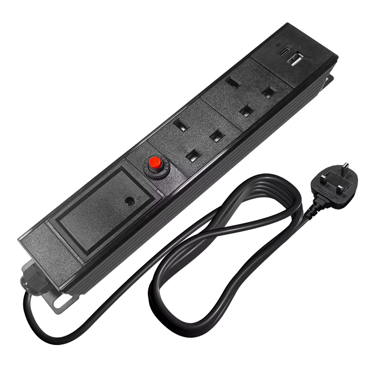 UK Standard PDU Socket Overload Protection Power Distribution Unit 1 USB Port 1 Type C Port