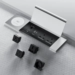 Extension Power Strip USB Socket Sliding Socket with 15W Wireless Charger