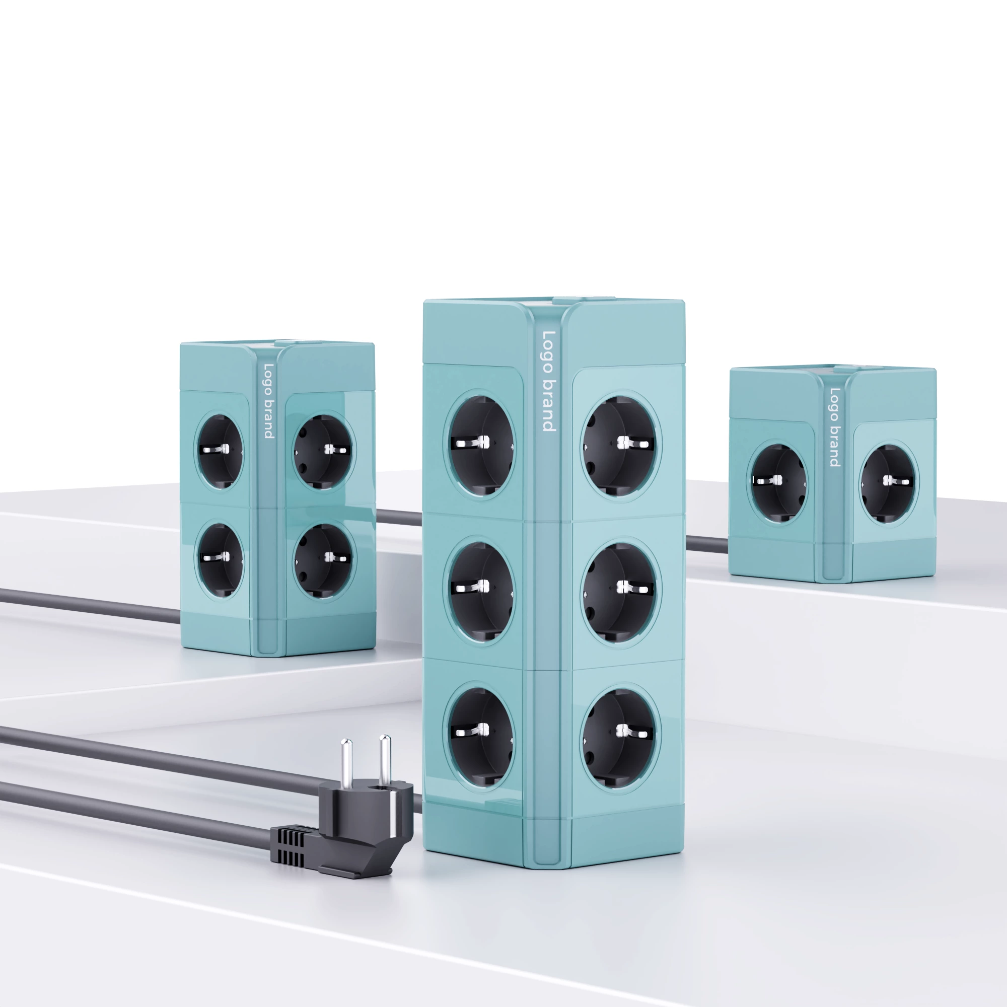 NEW Product Rohs CE KC Socket 4/8/12 Outlets Extension Sockets Multiple 2m Power