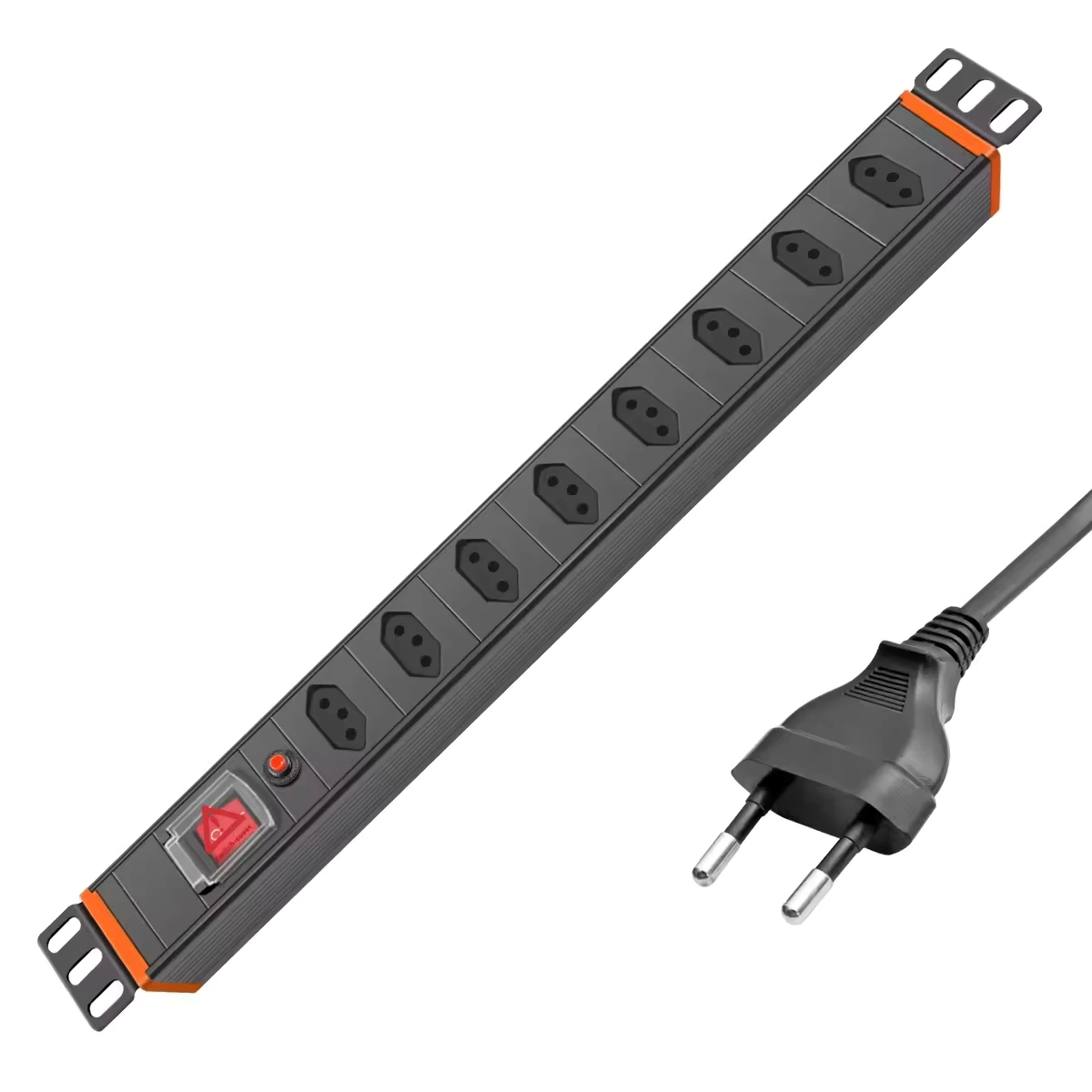 Customized 8 Electrical Outlets Brazil Standard PDU Rack Power Distribution Unit Overload Protection PDU