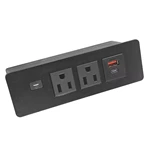 Desktop Embedded Socket Table USB Power Strip Hidden Furniture Multifunctional Socket