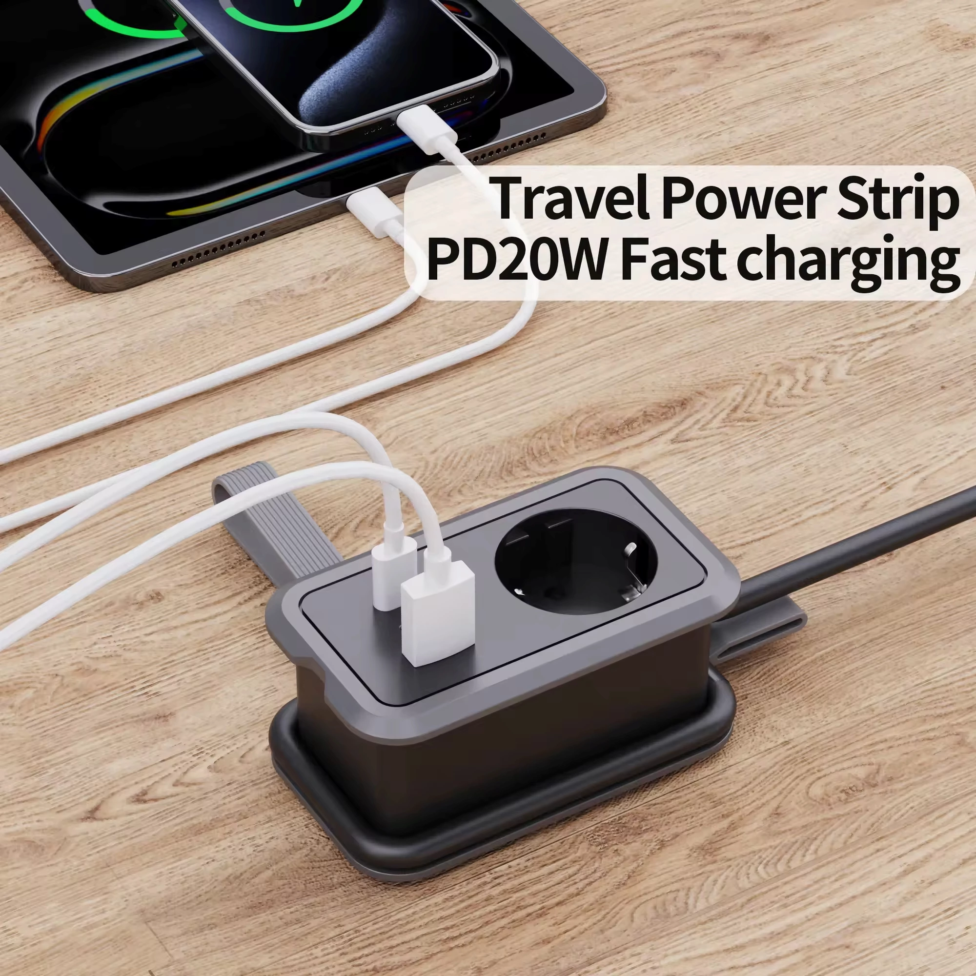 Newly Designed Multi Extension Travel Socket Strip 4 in 1 Portable PD20W Fast