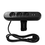 Custom Way FR Standard Outlet Filleted Corner Clamp Socket USB Removable Furniture Power Socket