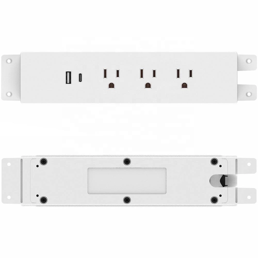 High End Recessed Socket with 3 AC Ports Desktop Power Socket Outlet Power Socket With USB