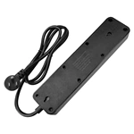 US Surge Protector 15A 110V Black Intelligent 3 USB Socket Extension with USB Ports Power Strip