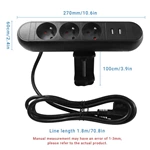 Custom Way FR Standard Outlet Filleted Corner Clamp Socket USB Removable Furniture Power Socket