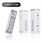Socket Power Extension Socket with Usb Port with LED Light Desktop Corner Socket Power Strip with Usb Eu