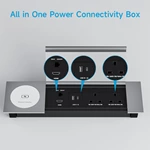 Extension Power Strip USB Socket Sliding Socket with 15W Wireless Charger