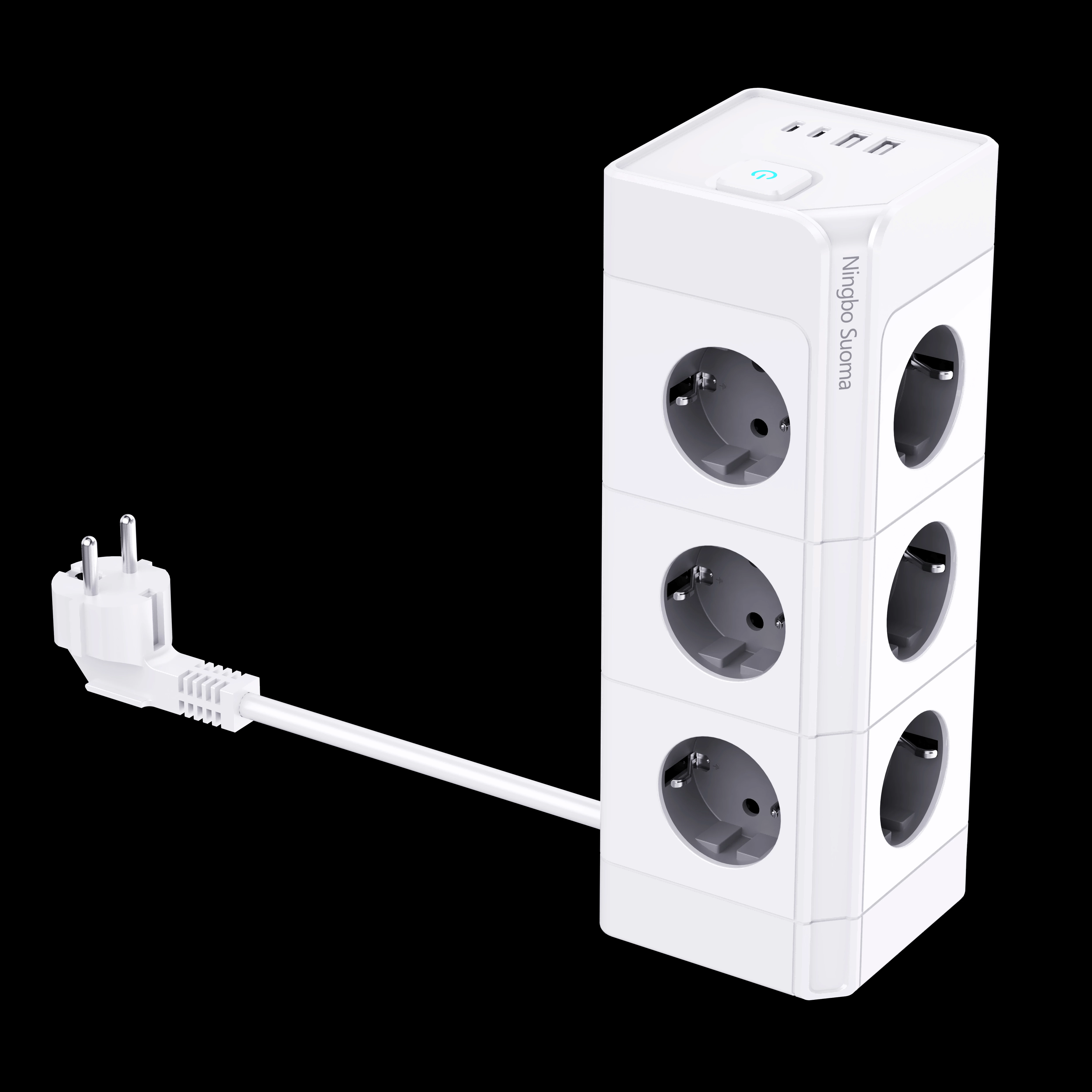 NEW Product Rohs CE KC Socket 4/8/12 Outlets Extension Sockets Multiple 2m Power