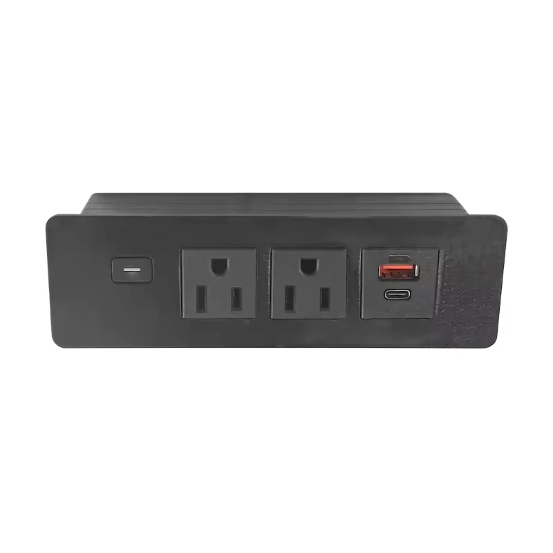 Desktop Embedded Socket Table USB Power Strip Hidden Furniture Multifunctional Socket