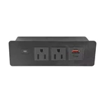 Desktop Embedded Socket Table USB Power Strip Hidden Furniture Multifunctional Socket