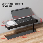 Cable Cubby Hidden Recessed Desktop Power Outlet Flip Lid Power Socket Custom Outlet Boxes for Furniture Workspace