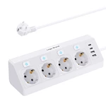Extension Strip New Design Desktop Power Socket 4 Outlets with 2 USB 2 C