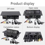 Custom Standard Outley Office Meeting Room Hidden Multifunction Aluminum Alloy Housing Pop up Furniture Socket