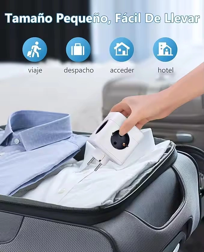 EU Standard 4-Outlet Power Socket EU with Switch Portable Travel