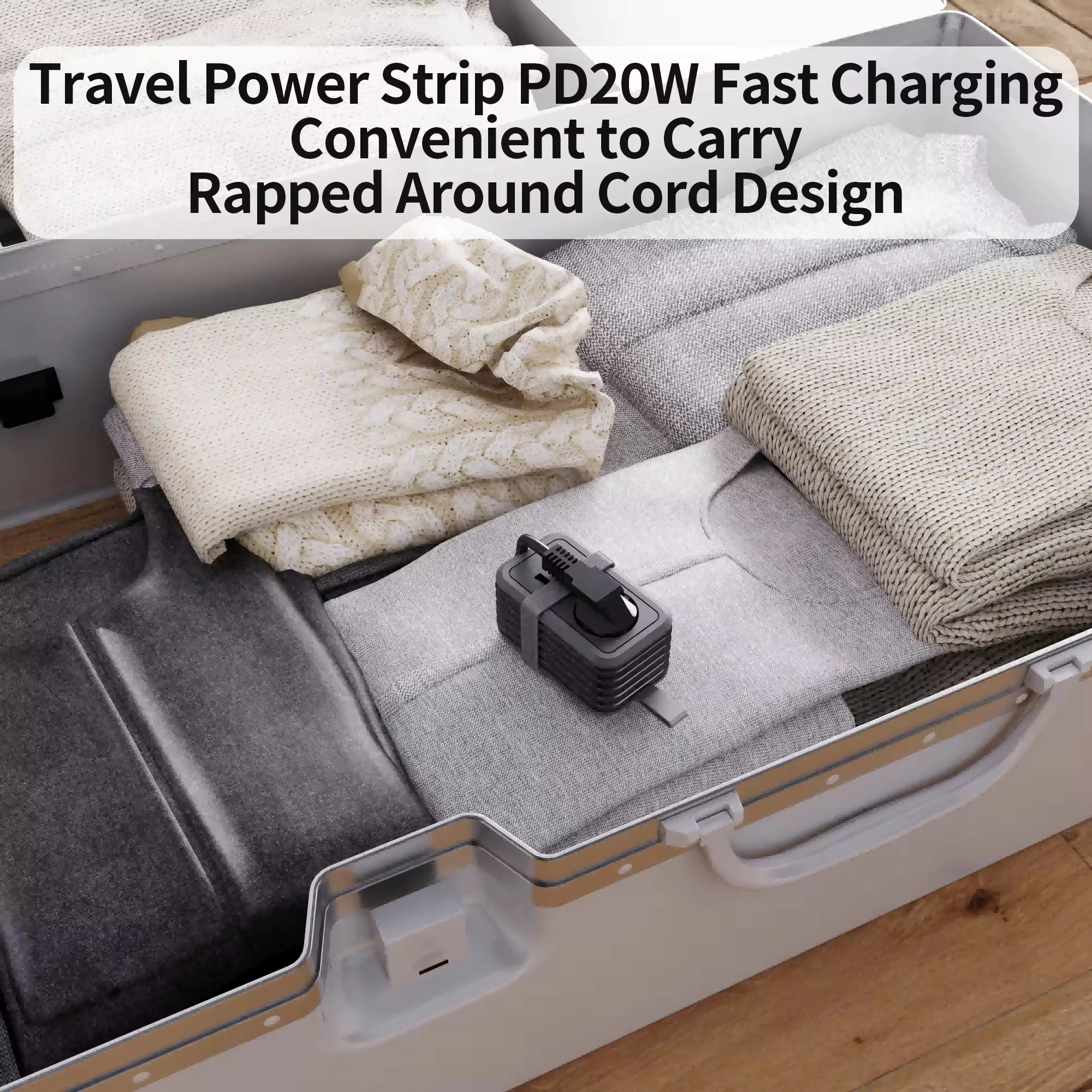 Newly Designed Multi Extension Travel Socket Strip 4 in 1 Portable PD20W Fast