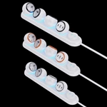 360 Rotation Multi-Plug Socket New Design EU Standard Power Socket with 3AC Outlets 2TYPE-C 1 USB-A Power Strip