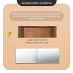 Hot Sale US Standard 4 Outlet Hidden Desktop Sliding Socket With 2 Usb Port Wireless Charger for Furniture