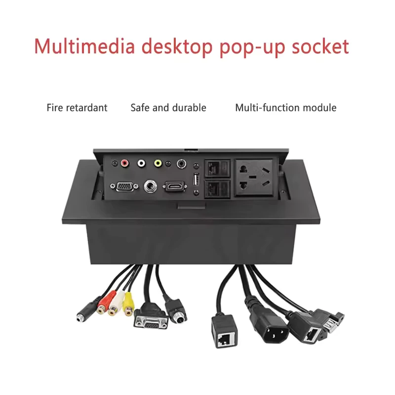 Custom Standard Outley Office Meeting Room Hidden Multifunction Aluminum Alloy Housing Pop up Furniture Socket