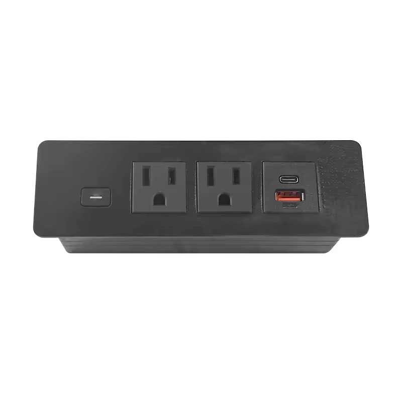 Desktop Embedded Socket Table USB Power Strip Hidden Furniture Multifunctional Socket
