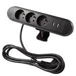 Custom Way FR Standard Outlet Filleted Corner Clamp Socket USB Removable Furniture Power Socket