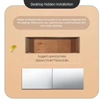 Aluminum Alloy FRA Standard Socket 2 Outlet Hidden Desktop Sliding Cover Socket With 2 USB Ports