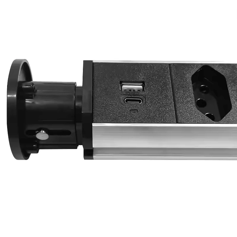 BR Standard Power Strip Hidden Charging Station Open Hold Brazil Pop up Furniture Socket