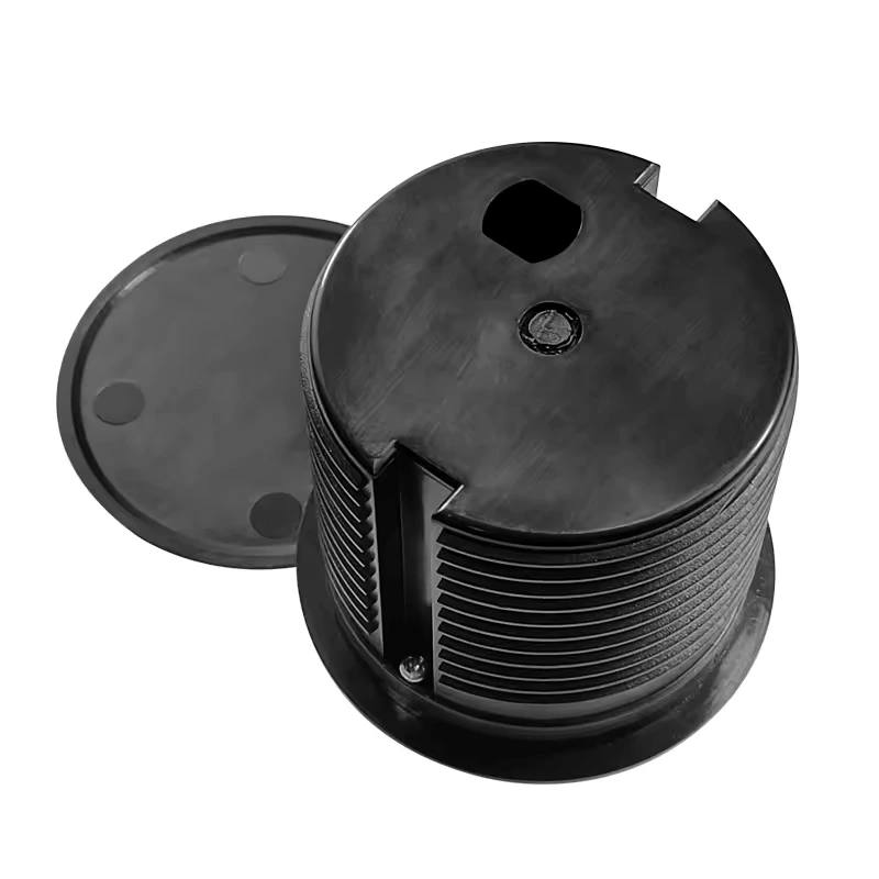 80mm Round Flush Mounted Furniture Hidden Sliding Socket with US Standard Outlets USB Charging and Type-C Port