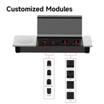 Cable Cubby Hidden Recessed Desktop Power Outlet Flip Lid Power Socket Custom Outlet Boxes for Furniture Workspace