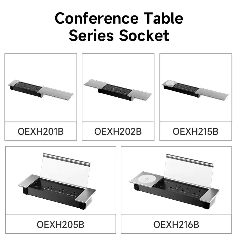 Extension Power Strip USB Socket Sliding Socket with 15W Wireless Charger