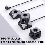 Eu Power Strip Magnetic Power Socket Extension Cable with USB Europe Power Strip