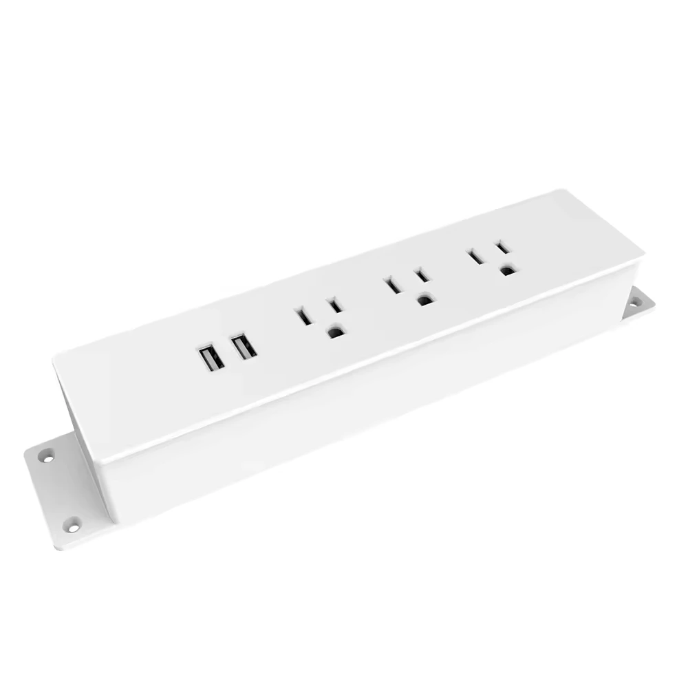 High End Recessed Socket with 3 AC Ports Desktop Power Socket Outlet Power Socket With USB