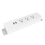 High End Recessed Socket with 3 AC Ports Desktop Power Socket Outlet Power Socket With USB
