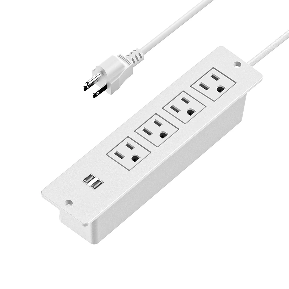 US Power Outlet Build-In Power Strip socket For Funiture Cabinet Wiht USB