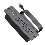 US Power Outlet Build-In Power Strip socket For Funiture Cabinet Wiht USB