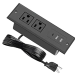US Power Outlet Build-In Power Strip socket For Funiture Cabinet Wiht USB