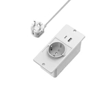 Office Desk Recessed EU Power Strip With 1AC 2AC 2USB TYPE-C