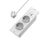 Office Desk Recessed EU Power Strip With 1AC 2AC 2USB TYPE-C