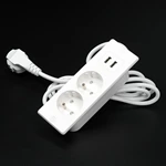2 France AC 2USB Power Strip