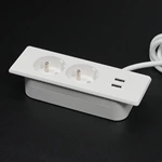 2 France AC 2USB Power Strip
