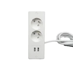 2 France AC 2USB Power Strip