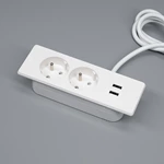 2 France AC 2USB Power Strip