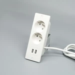 2 France AC 2USB Power Strip