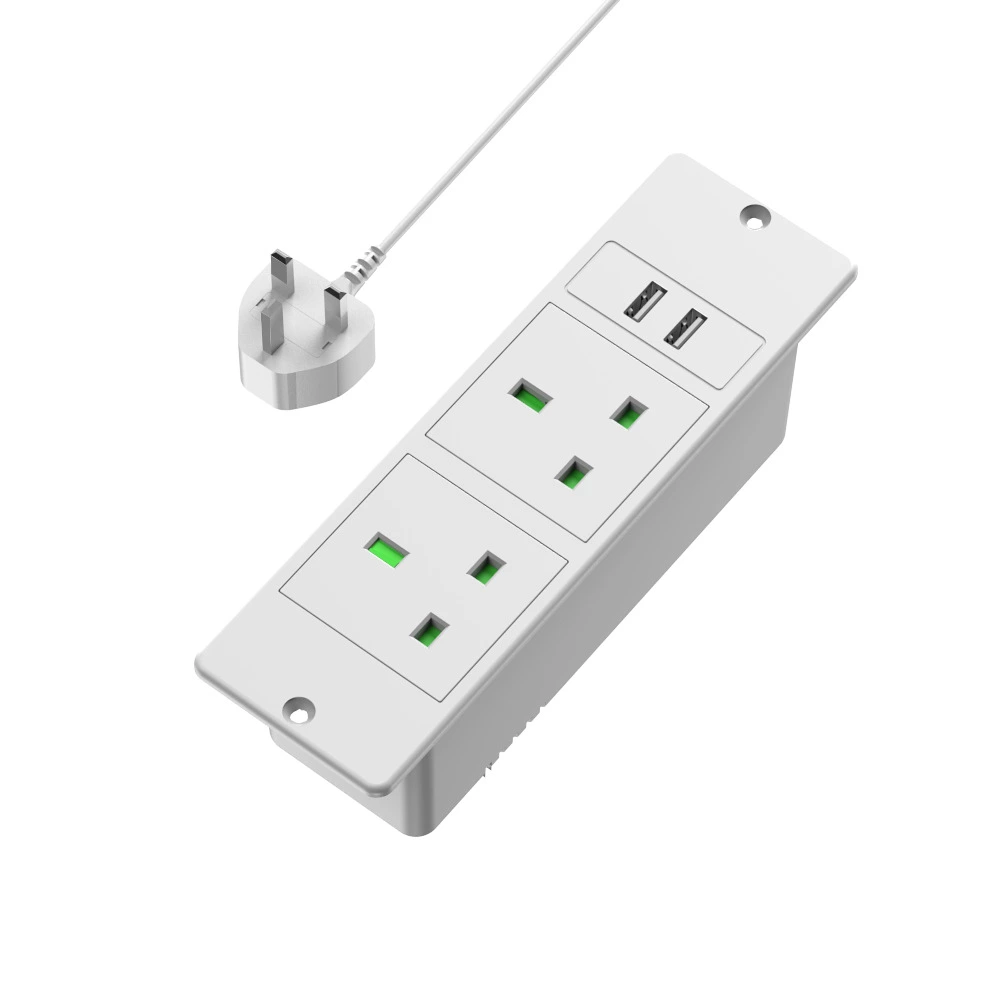 UK Recessed Power Bar Power Strip for the bed stand