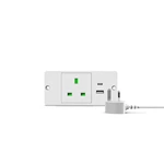 UK Recessed Power Bar Power Strip for the bed stand