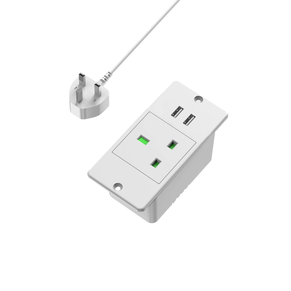 UK Recessed Power Bar Power Strip for the bed stand