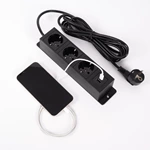 Eu Mounted On Power Strip with 3 Power 1 USB-A and 1 USB-C
