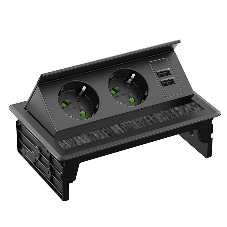 Brush Power Cubby With 2eu Power And Usb Charger