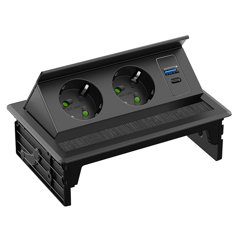 Brush Power Cubby With 2eu Power And Usb Charger